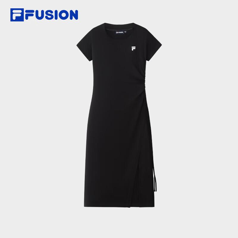 Женское облегающее вязаное платье-футболка FILA FUSION M чёрный