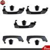 Fit For 2006-2010 Hummer H3 Exterior Outside Door Handle Set of 5 Black Plastic