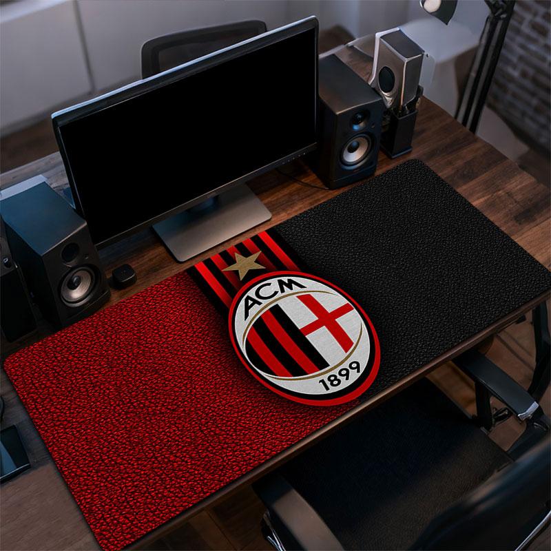 AC Milan Logo Mouse Pad, Large Gaming Desk Mat, Non-slip XXL Mousepad for Laptop & Tablet, Mini PC Playmat with Stitched Edges