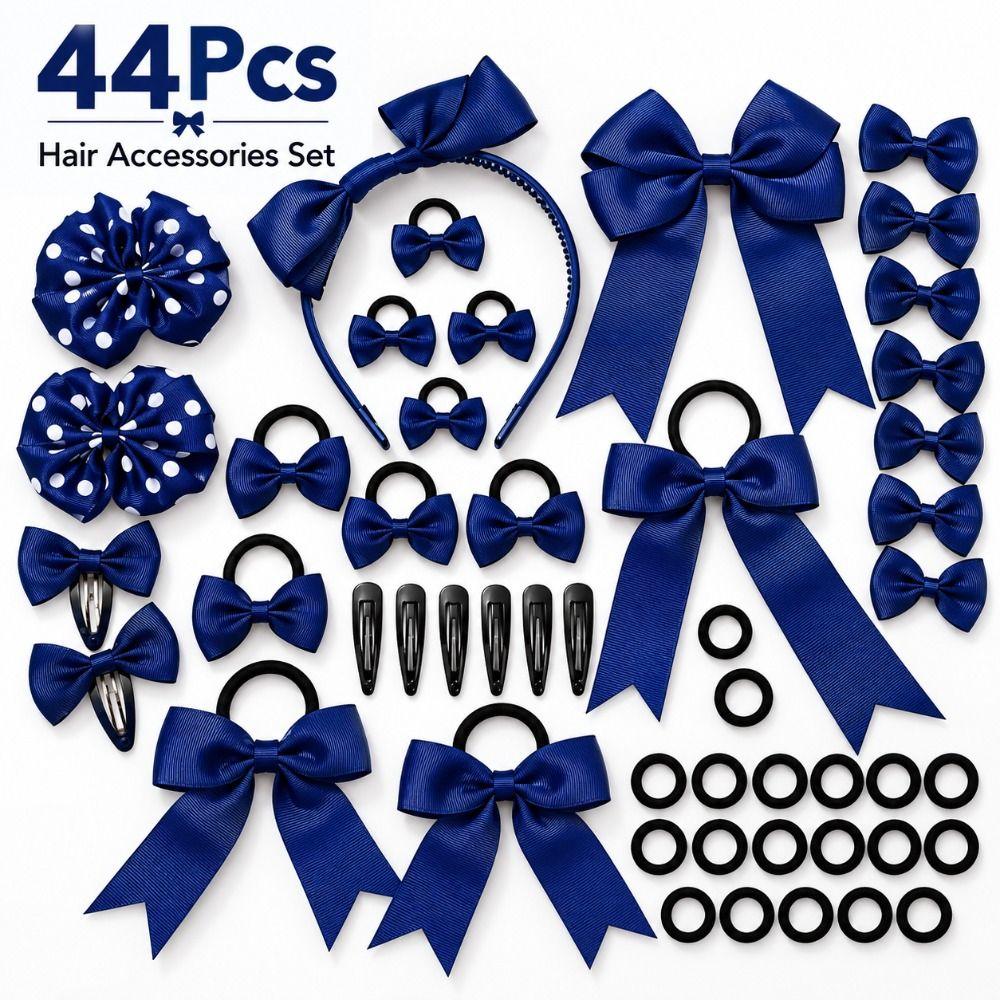 High Elastic Hair Bows Set Bowknot Elastic Hair Ties Gifts Ponytail Holders Girls Children