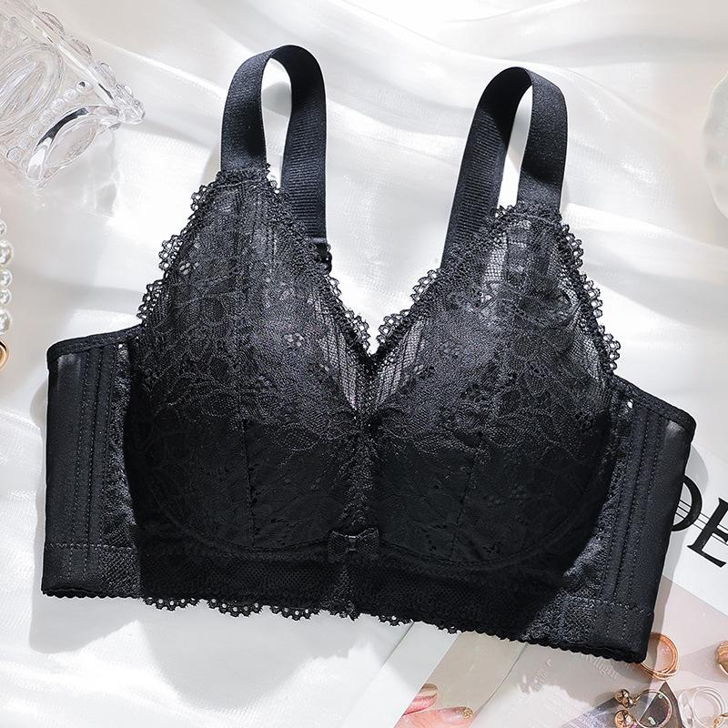 

Thin lace without steel ring, big chest, breathable, closed breasts, bra cover gathered to prevent sagging 42/95bcd through cup