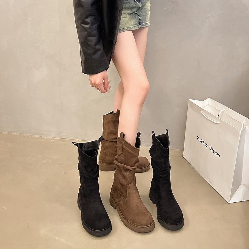 Short boots women's autumn and winter thick soled women's shoes new versatile women's boots