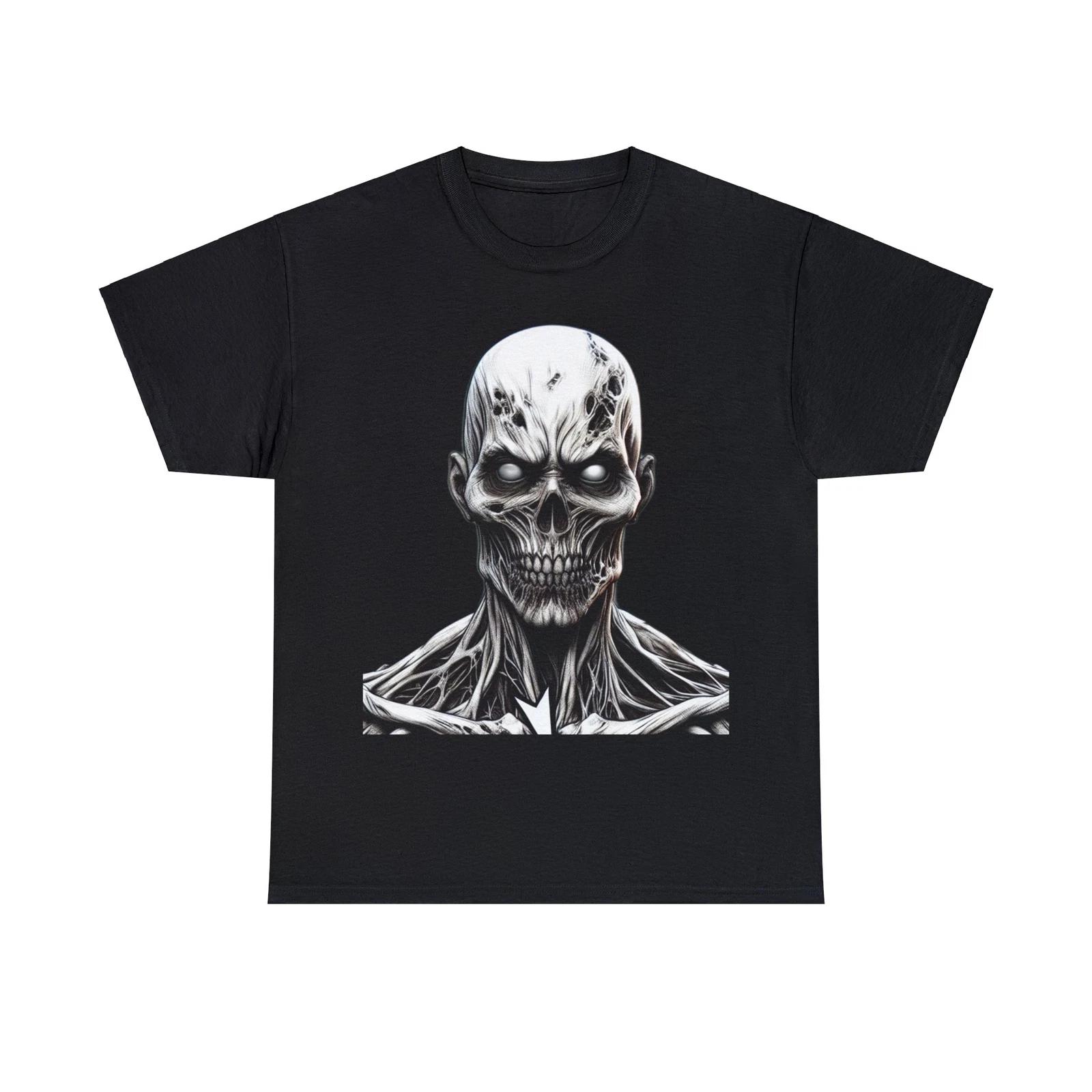 Unisex Adult Horror Zombie T-Shirt: Supernatural Shape-Shifter Decay Bones 4XL