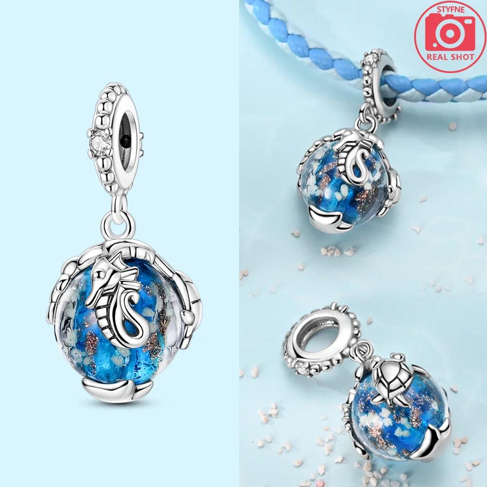 Butterfly Blue Zircon Crab Perfume Bottle Beads Fit Bracelet Charmscopper Original Women Diy Fine Gift Accessories