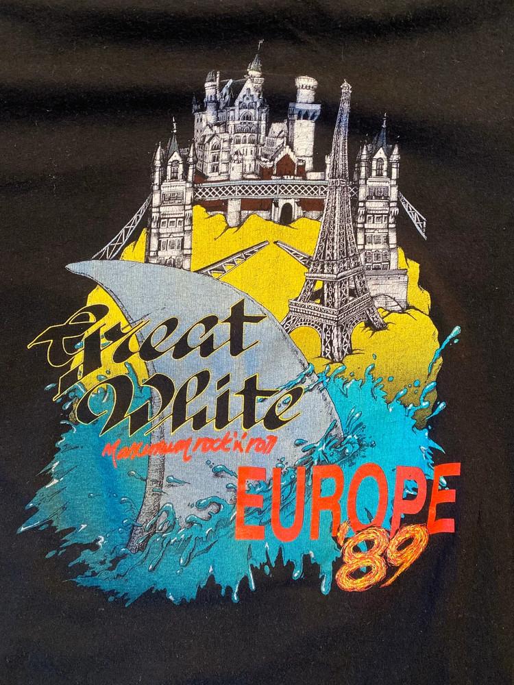 Great White Europe Tour Cotton Unisex Black All Size Unisex Shirt SE063 Unisex T-Shirt XL