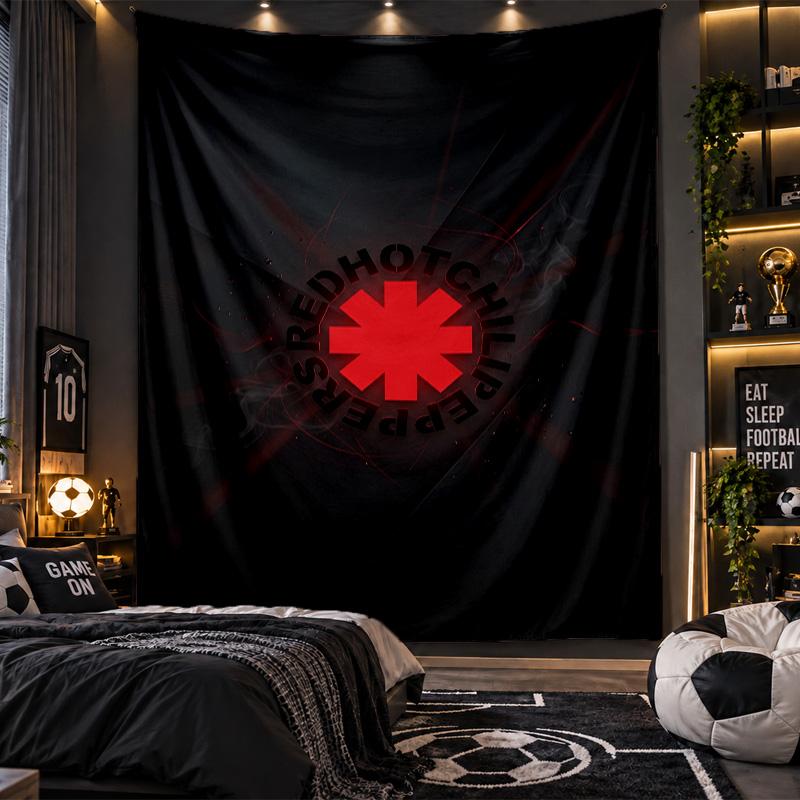 Wall Hanging Tapestry Red Hot Chili Peppers Print Cloth for Living Room Bedroom Home Decor