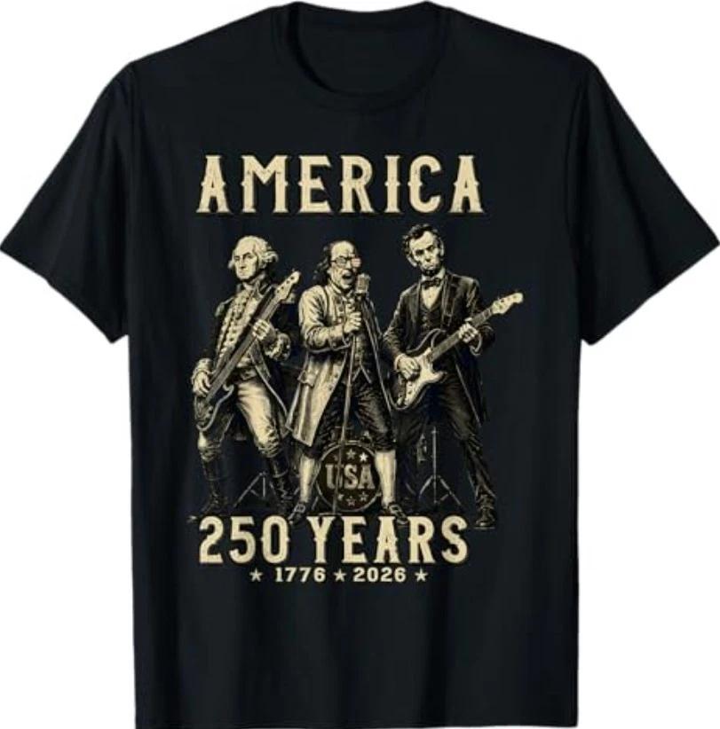 Franklin s Founding Fathers Band - 250 Years USA T-Shirt S