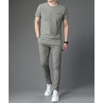 New Sports Suit Men's Spring and Autumn Casual Dad Suit Father Sportswear Two-piece Set