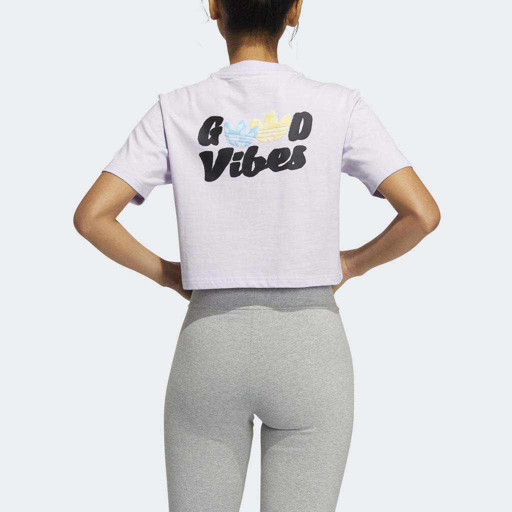 Adidas Originals Short Sleeve Logo T-Shirt Women Tops Pink HP0093