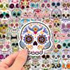 50 Stickers Painted Skulls Self-creative DIY Repeatedly Pasted Decorative Stickers Waterproof Stickers Hand Account
