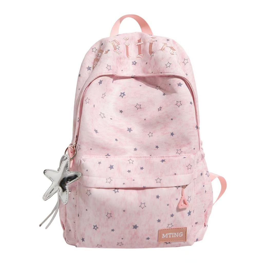 Schoolbag new high-value Korean ins style girl heart casual lightweight schoolbag female junior high school backpack student backpack