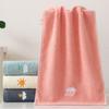 Bathroom cotton towel 74x34cm weather face towel embroidered word cute soft absorbent towel hand towel