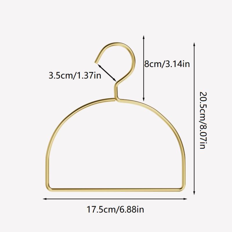 

§5PCS Gold Iron Half Round Scarf Hangers Pet Clothes Rack Storage Hanger For Pants Towel Tie,Closet Organizer For Adult Kids