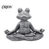Regalo Único para Mascotas para Amantes del Jardín, Adorno de Figura de Animal para Meditación, Estatua Zen de Resina, Estatua Sentada Meditando para Alivio del Estrés, Gato/Perro/Rana