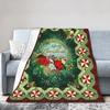 Red Truck Christmas Fleece Throw Blanket Nordic Merry Christmas New Year Blanket for Home Outdoor Super Warm Plush Thin Quilt