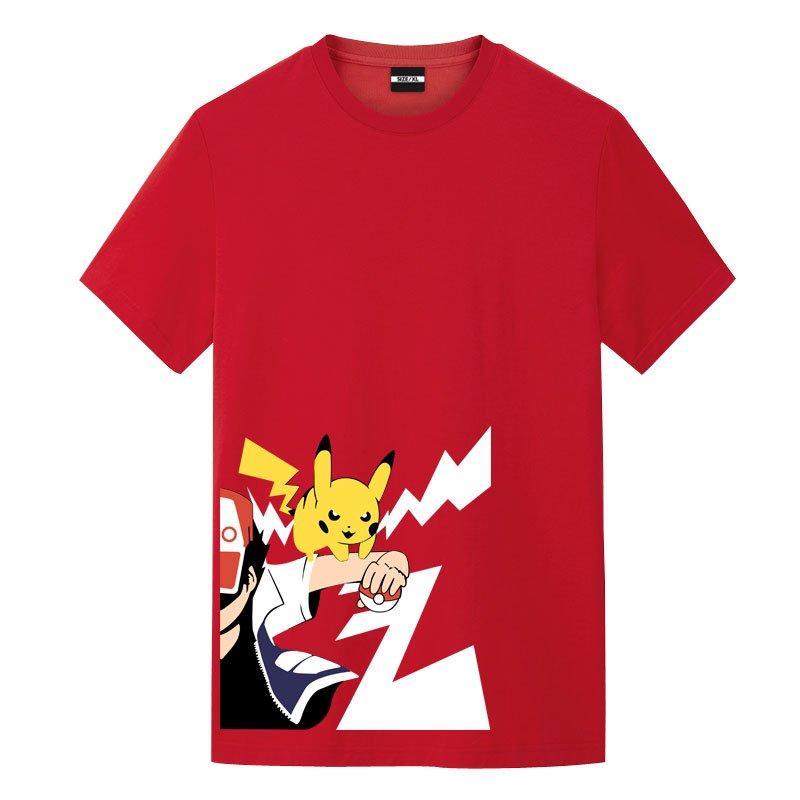 

Pokemon 2026 Summer Anime Tshirt Men Women Short Sleeve Cotton T Shirt Pikachu Pokeball Streetwear Casual Tops Graphic Tee Y2k M