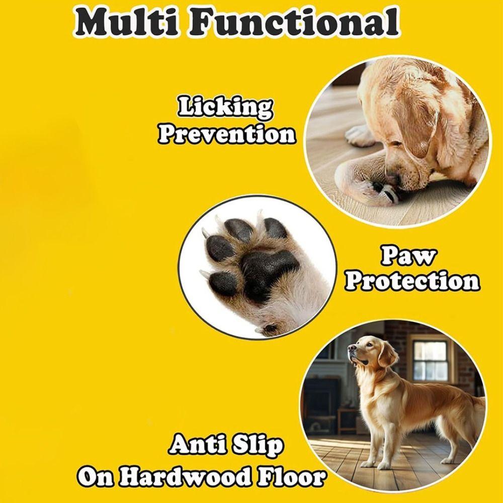 4 STÜCK Kratzschutz Strick Socken Verstellbares Band Pfotenschutz Gemütliche Hundesocken Holzböden