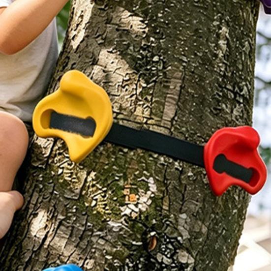 1 Set Baumklettergriffe mit Ratschengurten Kinder Erwachsene Kletterer Große Klettersteine Outdoor Hinterhof Fitnessstudio Hindernisparcours Training Baumklettern