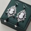 Xiaomi 1pair Gothic Retro Portrait Black Dangle Earrings Palace Style Birthday Jewelry Gift for Women