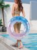 Cute Starry Sky Style Float Ring, Sparkling O-Shaped, for Adults and Kids, Pool, Beach, Water Play, Summer Vacation, Travel, Outdoor Leisure,