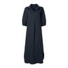 ZANZEA Women Daily Casual Turn Down Collar 3/4 Sleeve Loose Long Dress
