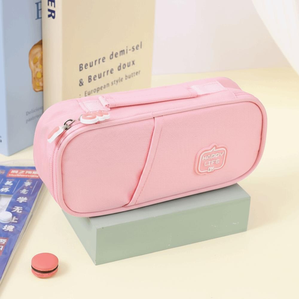 Canvas Pencil Cases Large Capacity Stationery Storage Pouch Students Pen Bag  School Supplies