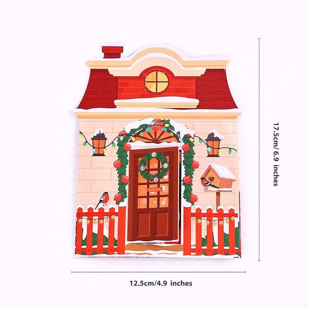 Multicolor Christmas Greeting Cards Santa Xmas Tree 3D Christmas Card  Christmas Season