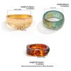 Ingemark 3 Styles Boho Irregular Chunky Resin Wide Bangles for Women Trendy Vintage Metal Spring Bracelets Party Daily Jewelry