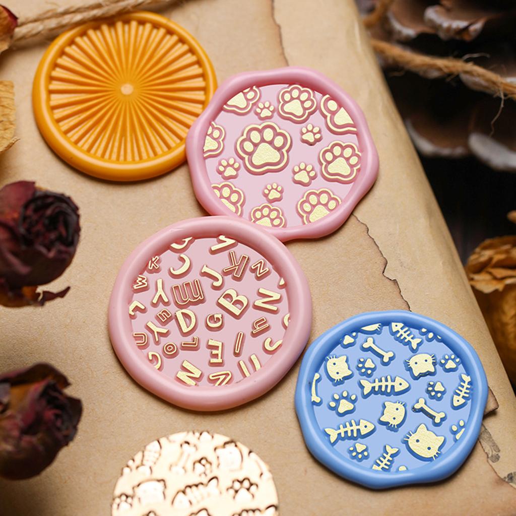 Cats Sealing Wax Stamp Texture Series Wax Seal Stamp Brass Head Lips Seal Stamp for Scrapbooking Invitations Decoration