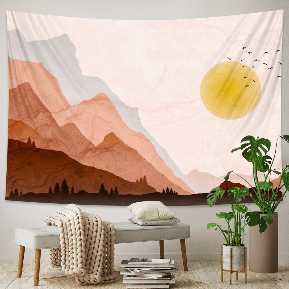 Moderne einfache Ölgemälde Wandteppich Hippie Tapisserie Boho Dekor Yoga Matte Blatt Strand Handtuch Zimmer Ästhetik Home Decor
