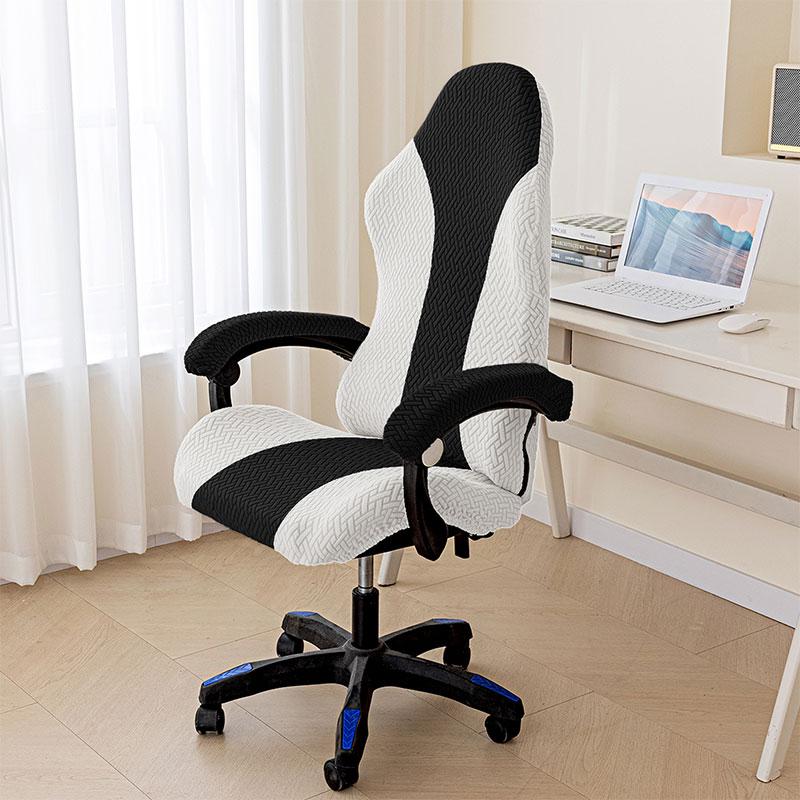 Spliced Color E-Sports Gaming Chair Covers Office Computer Chair Swivel Chair Dust-Proof Protective Cover with Armrest Cover