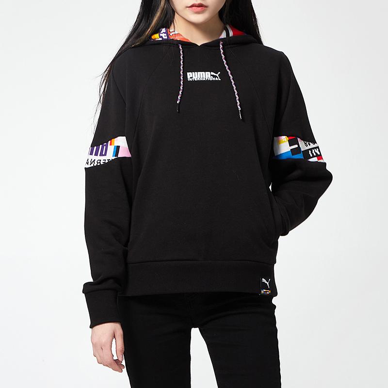 Puma Breathable Comfort Casual Hoodie Women Tops Black 531351-01
