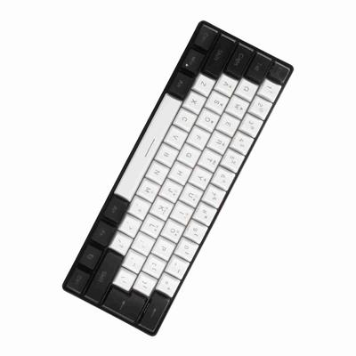 Gaming-Tastatur USB 61 Tasten RGB-Hintergrundbeleuchtung Ergonomisch Kontrastfarben ABS-Tastenkappen Kabelgebundene Tastatur für Desktop-Laptop Reisen