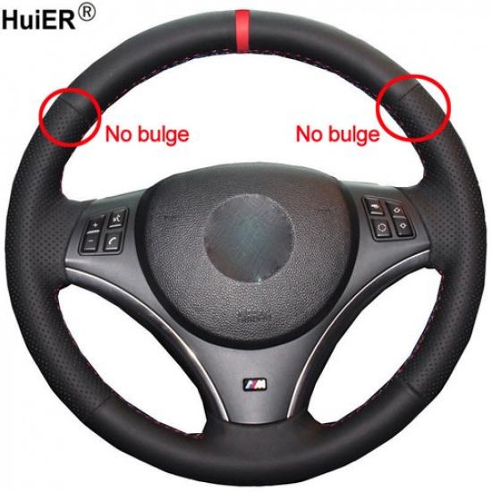 For BMW E90 320i 325i 330i 335i E87 120i 120d Hand Sew Car Steering Wheel Cover