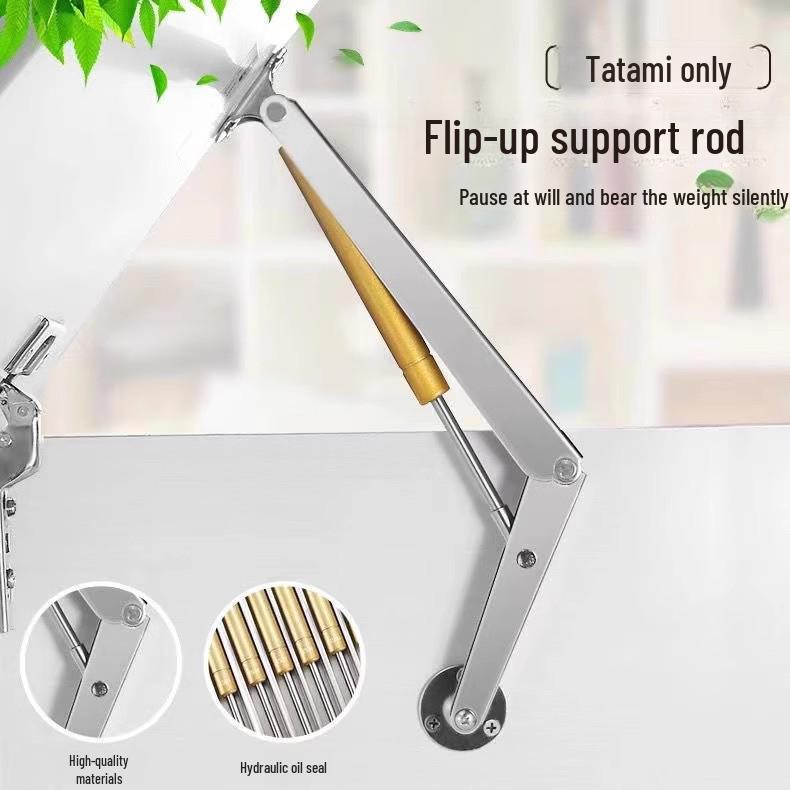 Minimalist Gas Spring Support Rod for Bed and Door