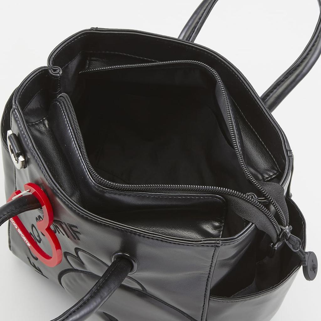 Coq Cart Bag Schwarz Charakter-Tasche Hühnerherz Karabiner Süß Golf LG4FTT45L BK00 [Le Sportif] Damen (Schwarz)