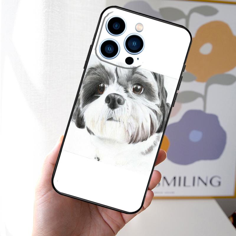 Shih Tzu Puppy Dogs Case Coque For iPhone 11 12 Pro Max Mini X XS XR 7 8 Plus Cover For iPhone 13 Pro Max Case
