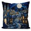 New Christmas Pillowcase Snowman Print Pillowcase Blue Glass Christmas Decoration Pillowcase
