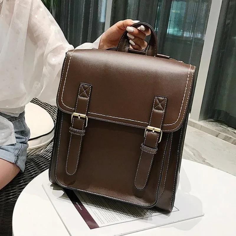 Solid Soft Interior Compartment Backpacks Casual Flap Pocket Bags For Women Lamp Luxury Interior Zipper Pocket Backpacks