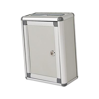 Small Suggestion Box with Lock Organizer Multifunctional Lockable Aluminum Alloy Frame Donation Box for Home Office Sturdy