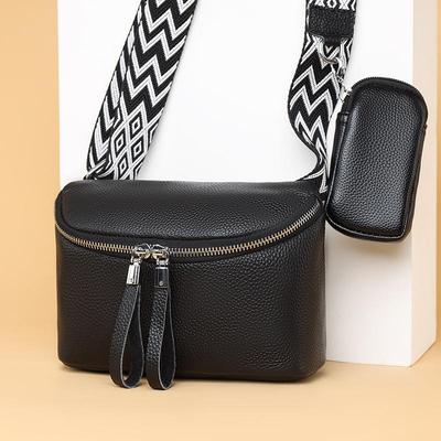 Genuine Leather Women's Bag, Simple Single-shoulder Crossbody Bag, Niche Cowhide Saddle Bag
