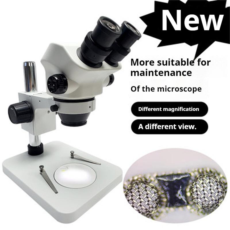 Microscop Binocular 7-45X pentru Întreținere Telefon Mobil, Inspecția Plăcii de Circuit și Microscop pentru Viziune Stereo