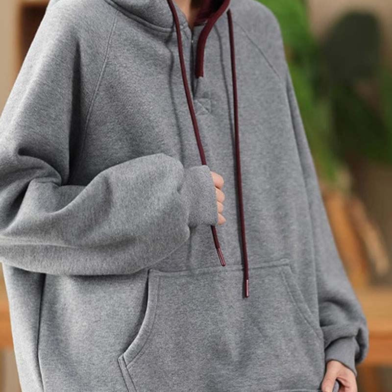 Sweatshirt for Women Cotton Oversize Hooded Thickened Loose Casual Pullover Long Sleeve Top Sweatshirt