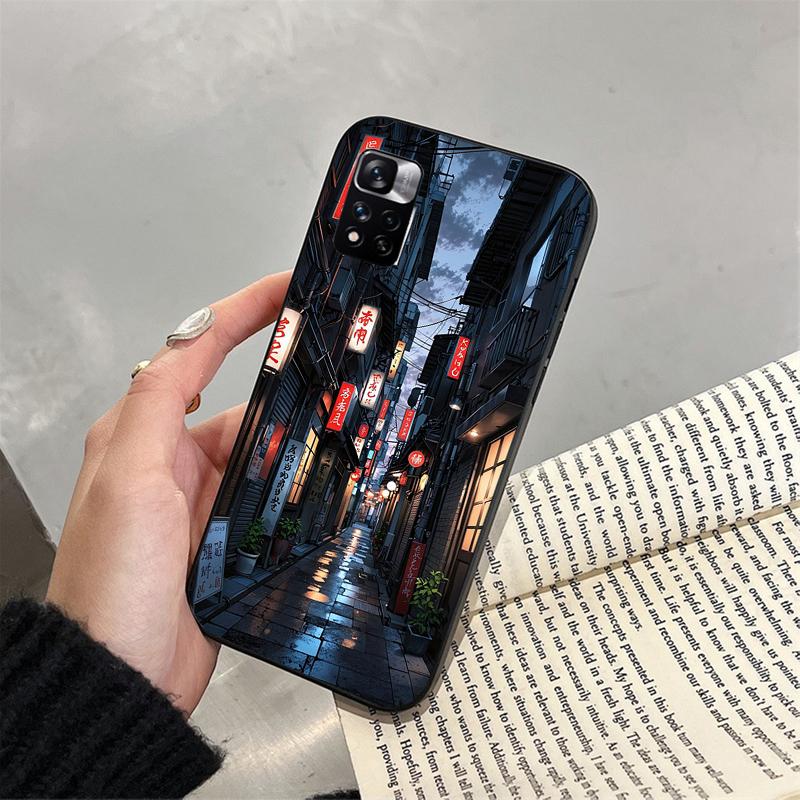

Чехол для телефона для Xiaomi Redmi note 14 Pro 14 13 12 11 10 Pro 14S 12S 11S Redmi 14C 13C 10 Японский стиль Магазин Cherry Redmi Note 12 4G