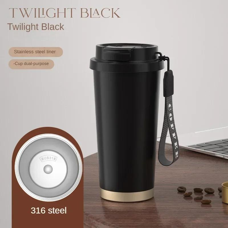 500ML Large Capacity Ceramic Vacuum Flasks Reusable Double Wall Thermoses Stainless Steel Coffee Mug Insulated Cup Drinkware