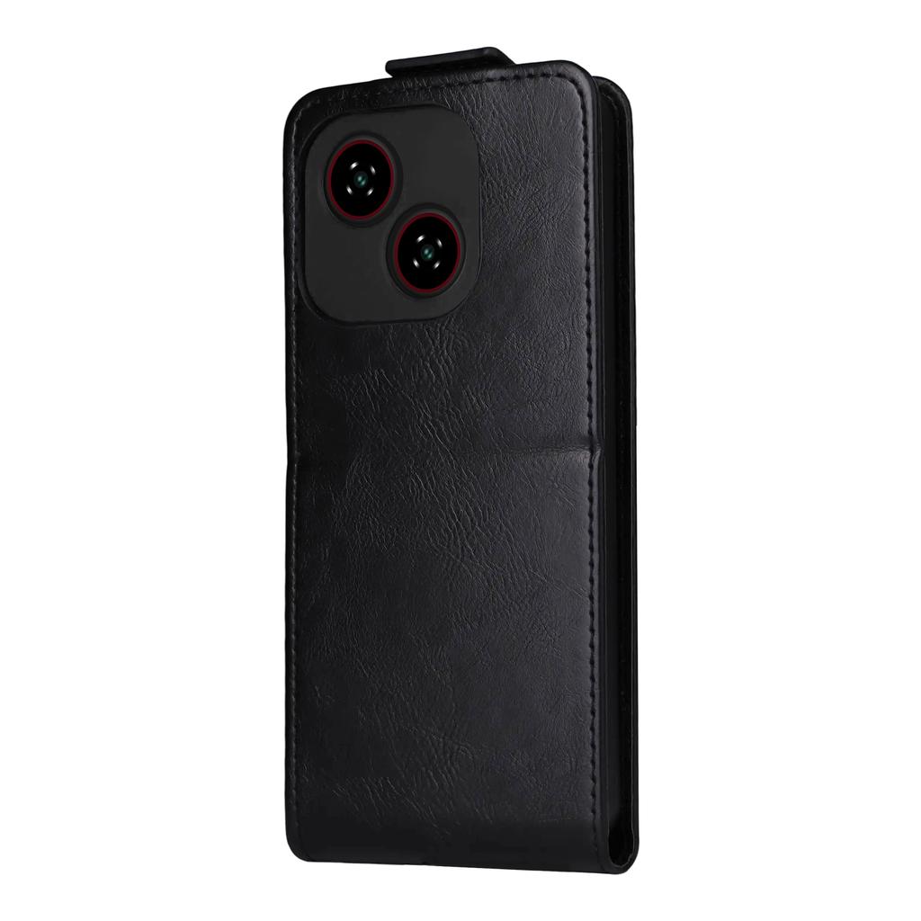 For ZTE Blade A35e Z2466 Stand Case Magnetic Clasp Vertical Flip Leather Phone Cover with Card Holder