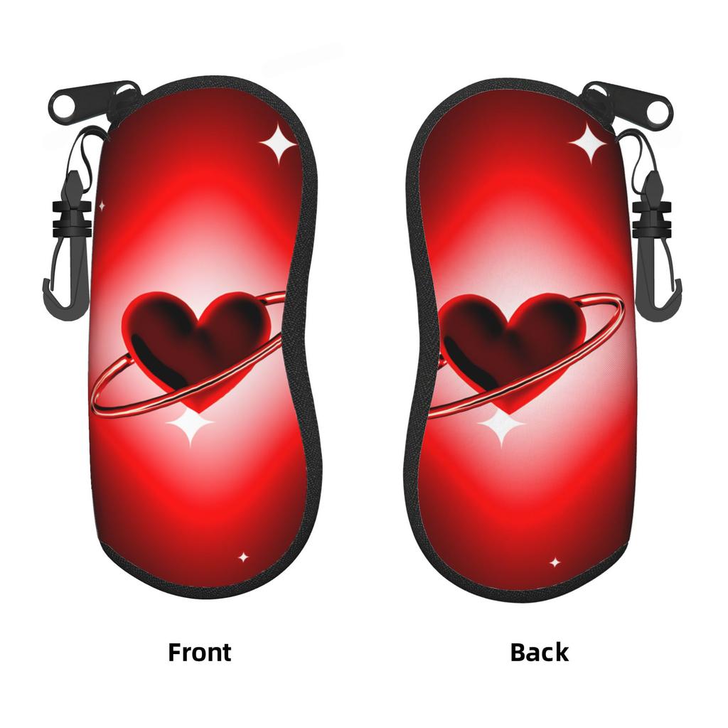 Love Hearts Valentine Glasses Case Cover Outdoor Sunglasses Case Fashion Eyewear Accessory Portable Eyeglass Cases Cover