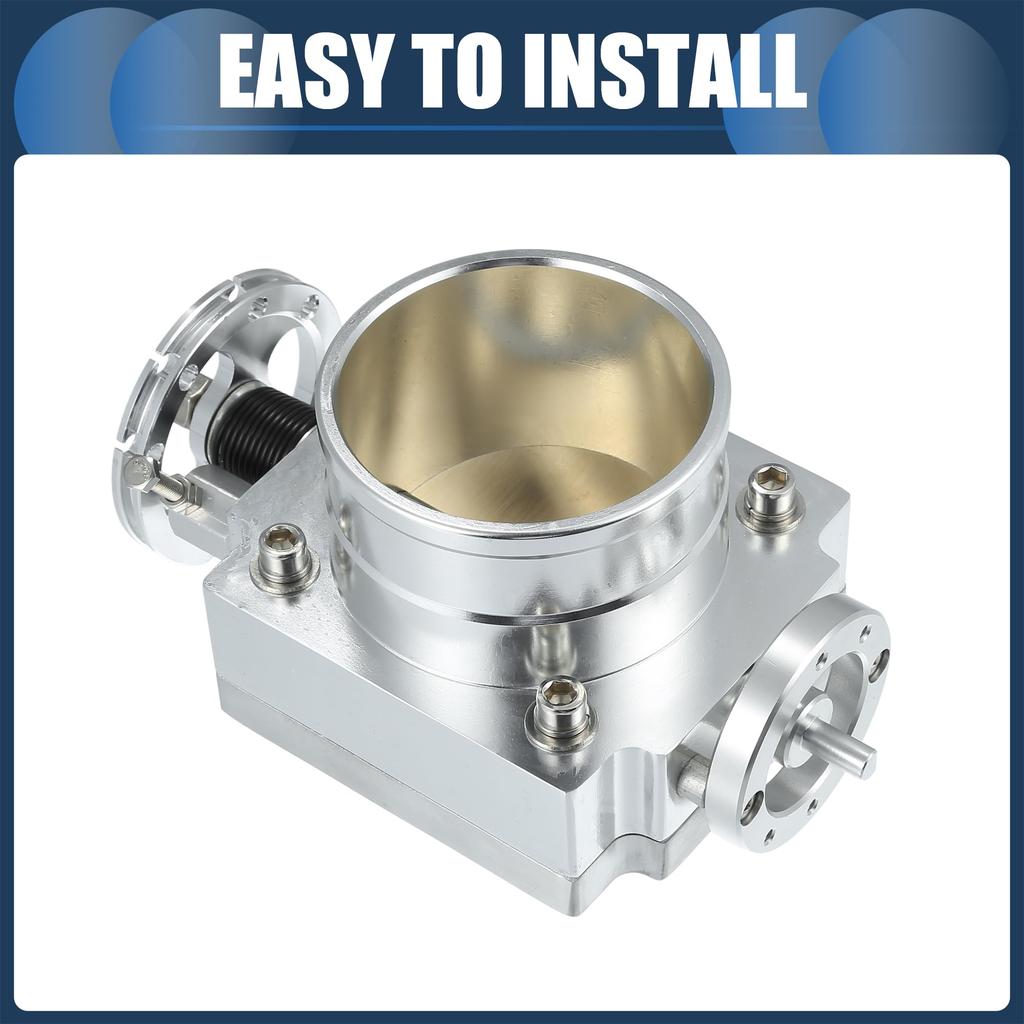 INFINAUTO Throttle Body Assembly 80mm Car Actuator Aluminum Alloy Silver Tone 1pc