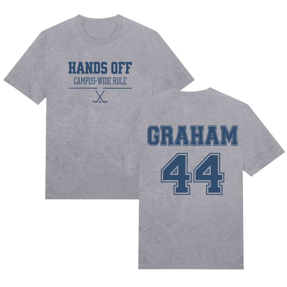 Off Campus GRAHAM 44 T-Shirts Hände weg Off Campus Linealgrafik T-Shirts Damen Herren Neues Muster Trendiges Design Reine Baumwolle Kleidung Y2K