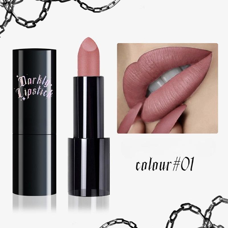 Non-stick Cup Matte Lipstick Flash Diamond Lipstick Halloween Dark Makeup